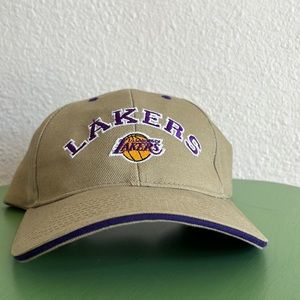 Vintage Khaki LA Lakers Velcro hat